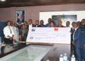 Officials present Liberia Maritime Authority donation to youth and football institutions