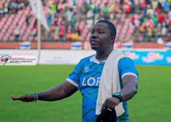 Former Lofa County coach Kollie Krovy during football match