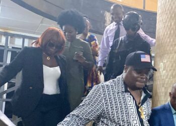 Prophet Key arrives at the Supreme Court in Monrovia