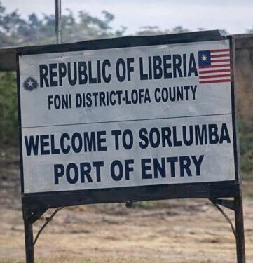 Liberia National Police secured the Sorlumba border area in Foya District