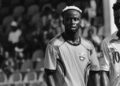 Liberian footballer Jesse Francis during match action