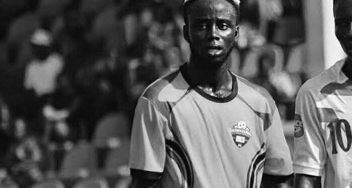 Liberian footballer Jesse Francis during match action