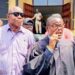 Former Finance Minister Samuel Tweah outside Criminal Court C during his economic sabotage trial in Monrovia.