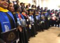 Graduates of Censil University’s Class of 2026 celebrate during the institution’s sixth commencement convocation in Paynesville.