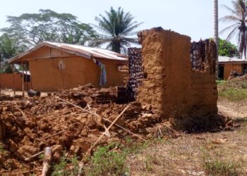 Red Cross begins rebuilding efforts after fire destroys homes in Bethel Town, Rivercess County.