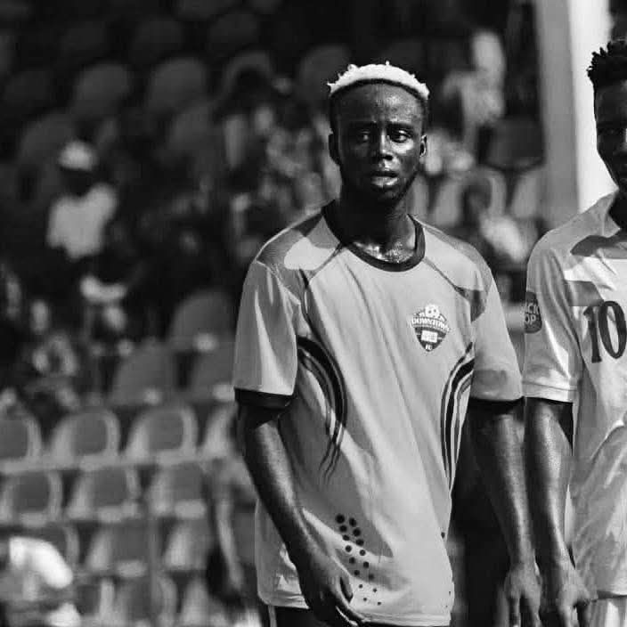 Liberian footballer Jesse Francis during match action