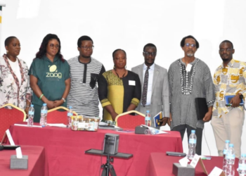 Stakeholders at SME conference discussing Liberia Packaging Solutions Center initiative in Monrovia.