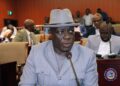 Nimba County Representative Nyahn G. Flomo speaking in Liberia’s House of Representatives during legislative proceedings.