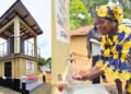 Solar-powered water tower and sanitation facilities dedicated by FACE Africa in Bentol, Montserrado County to improve safe water and hygiene access.