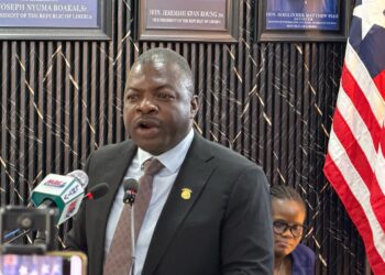 NaFAA Director General J. Cyrus Saygbe Sr. speaking about Liberia’s upcoming National Fisheries Investment Conference.