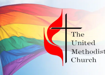 United Methodist Church LGBTQ inclusion rainbow flag symbol
