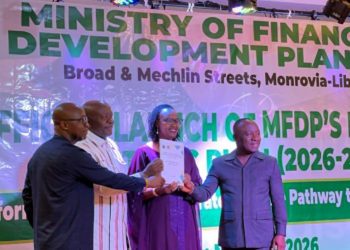 Liberia officials unveil the Ministry of Finance and Development Planning’s 2026–2030 strategic reform plan in Monrovia.