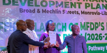 Liberia officials unveil the Ministry of Finance and Development Planning’s 2026–2030 strategic reform plan in Monrovia.