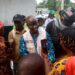 Liberia Agriculture Minister Alexander Nuetah meets farmers during a county tour in Grand Bassa.