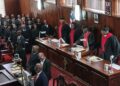 Liberia Supreme Court justices during the March 2026 term session in Monrovia