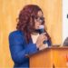 Liberia Youth and Sports Minister speaking at official event