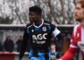 Emmanuel Fulley in action for Teplice during Czech league match