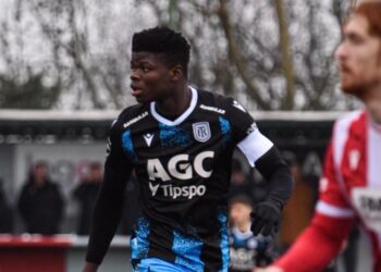 Emmanuel Fulley in action for Teplice during Czech league match