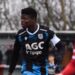 Emmanuel Fulley in action for Teplice during Czech league match