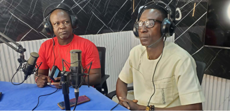 Gray Estate administrator Marvin Gray speaking during a radio interview on eviction plans in Mount Barclay