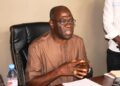 Former Senator J. Milton Teahjay speaks during political address criticizing Sinoe leadership and signaling a 2029 comeback