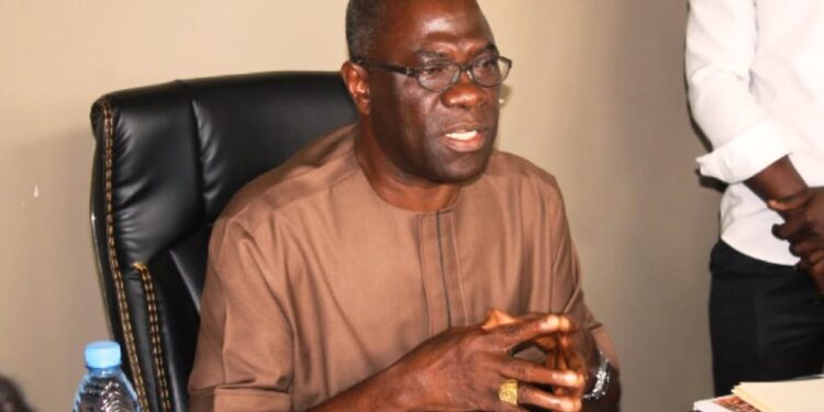Former Senator J. Milton Teahjay speaks during political address criticizing Sinoe leadership and signaling a 2029 comeback