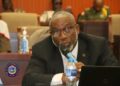 Representative Jerry Yogboh during legislative session in Liberia