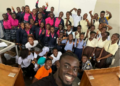 Group of young Liberians participating in a mental health outreach program led by L2SLiberia