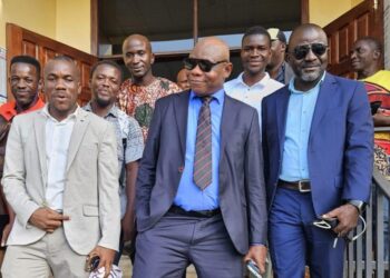 Samuel Tweah during court proceedings in economic sabotage trial