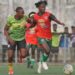 Determine Girls and Shaita Angels players compete in Liberia Women’s League match
