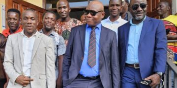 Tweah and his legal team exits courtroom during Tweah trial as defense challenges prosecution witness testimony in Liberia