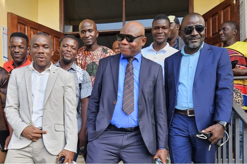 Tweah and his legal team exits courtroom during Tweah trial as defense challenges prosecution witness testimony in Liberia