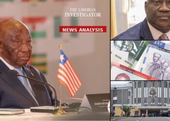 Liberia currency and political leaders highlighting concerns over liquidity and banknote printing