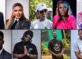 A collage of young Liberian creatives and students gathered during a community or educational session representing the country’s creative sector
