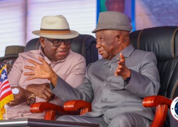 President Boakai and Sierra Leone President at Western Corridor Road groundbreaking