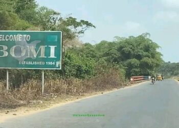 Welcome sign to Bomi County