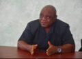 NEC acting chairman Jonathan Weedor discussing Liberia’s digital election reforms