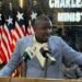 Deputy Information Minister Daniel Sando speaking at press briefing on government reforms in Liberia