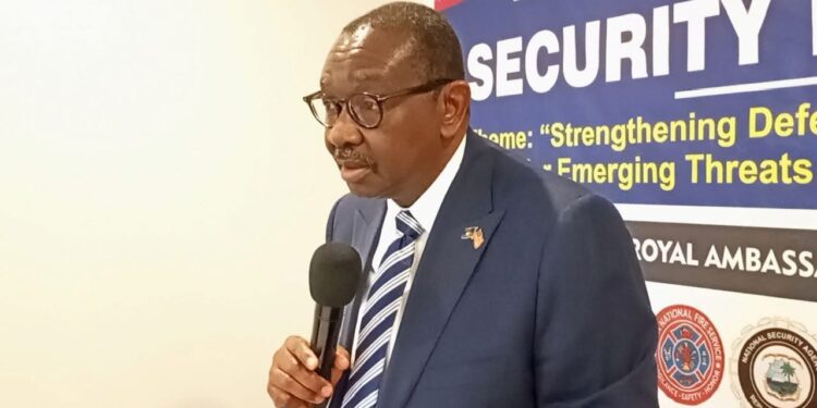 Justice Minister Oswald Tweh speaking on Liberia war crimes court dispute