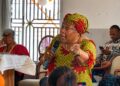 Rep. Moima Briggs speaking at women’s consultation in Bong County