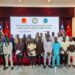 Liberia youth football delegation at China embassy send-off ceremony