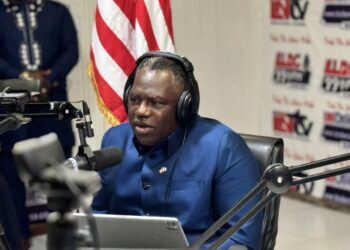 Vice President Jeremiah Koung speaking on ELBC radio about business enforcement and economic reforms in Liberia