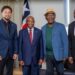 President Boakai with officials during California visit