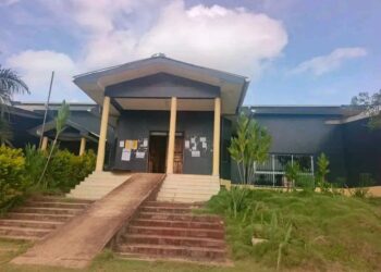 Bong County administrative building in Gbarnga where council sitting was planned