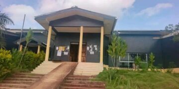 Bong County administrative building in Gbarnga where council sitting was planned