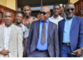 Tweah and supporters coming out of the court