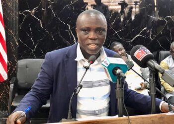 WAEC Liberia head Dr. Dale Gbotoe addressing press on 2026 exam registration and misinformation