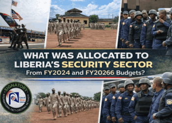 Liberian security forces including police and military during operations