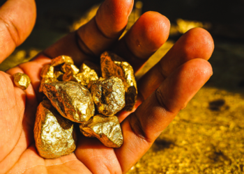 Gold nuggets symbolizing reported discovery under investigation in Nimba County, Liberia
