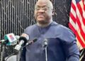 LEC Managing Director Mohammed M. Sheriff addressing the media on Liberia’s electricity supply crisis
